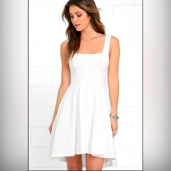 Lulu’s Course of Action Ivory High-Low Dress - Picture 1 of 6